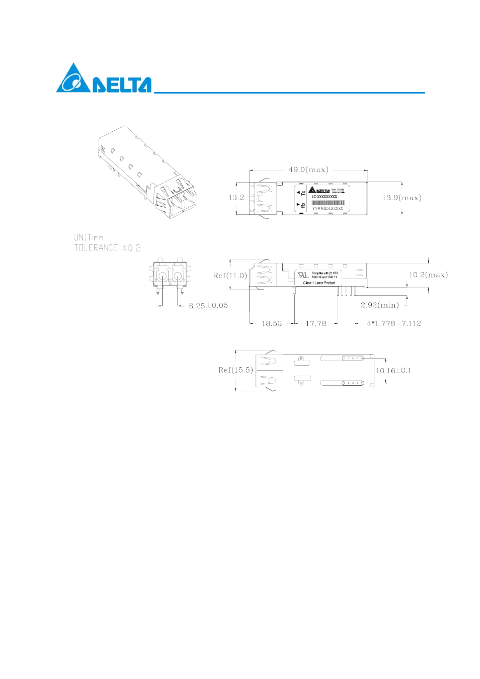 Delta Electronics LC-1250xxxx Series User Manual | Page 8 / 10