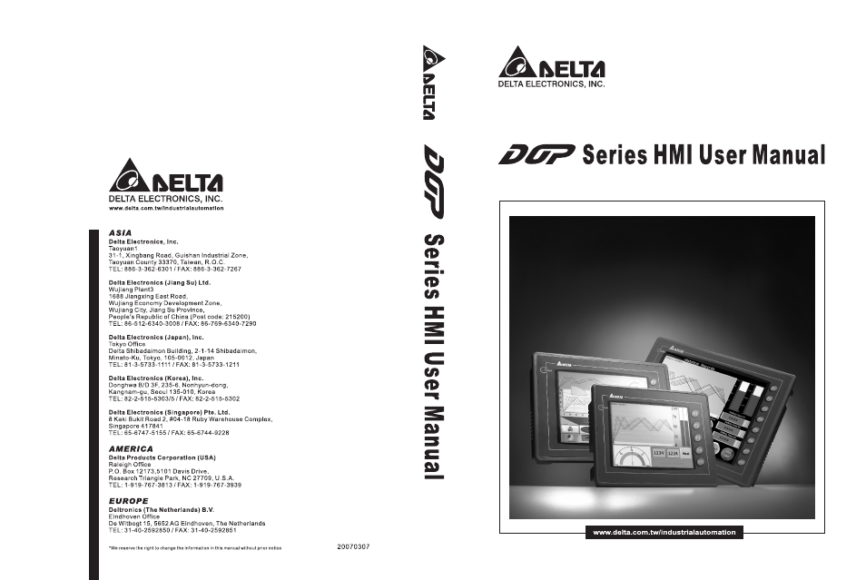 Delta Electronics Human Machine Interface DOP-A Series User Manual | 329 pages