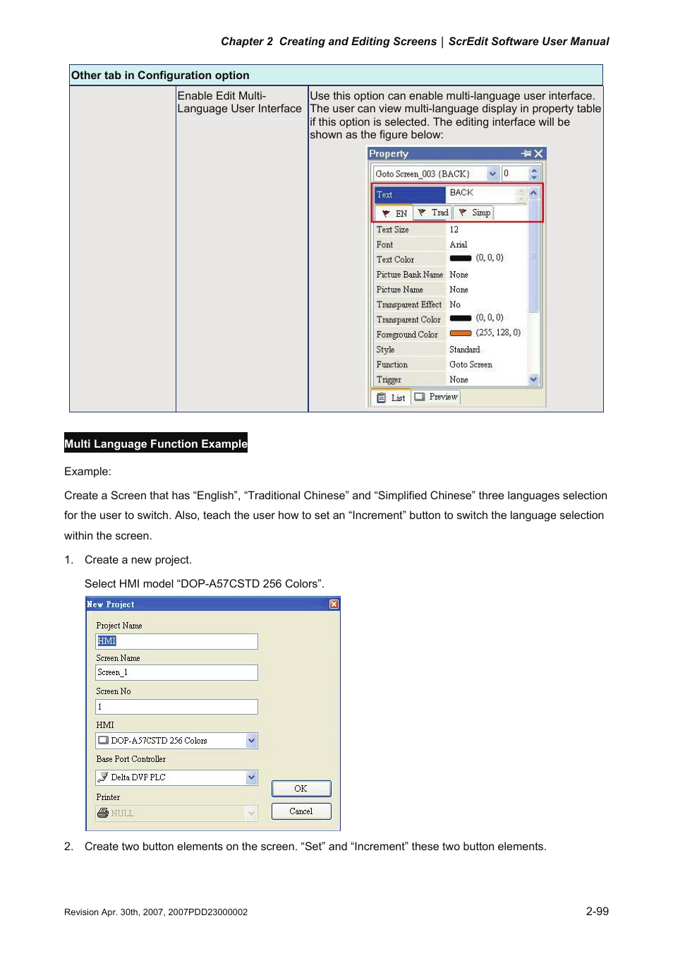 Delta Electronics Human Machine Interface DOP-A Series User Manual | Page 110 / 329