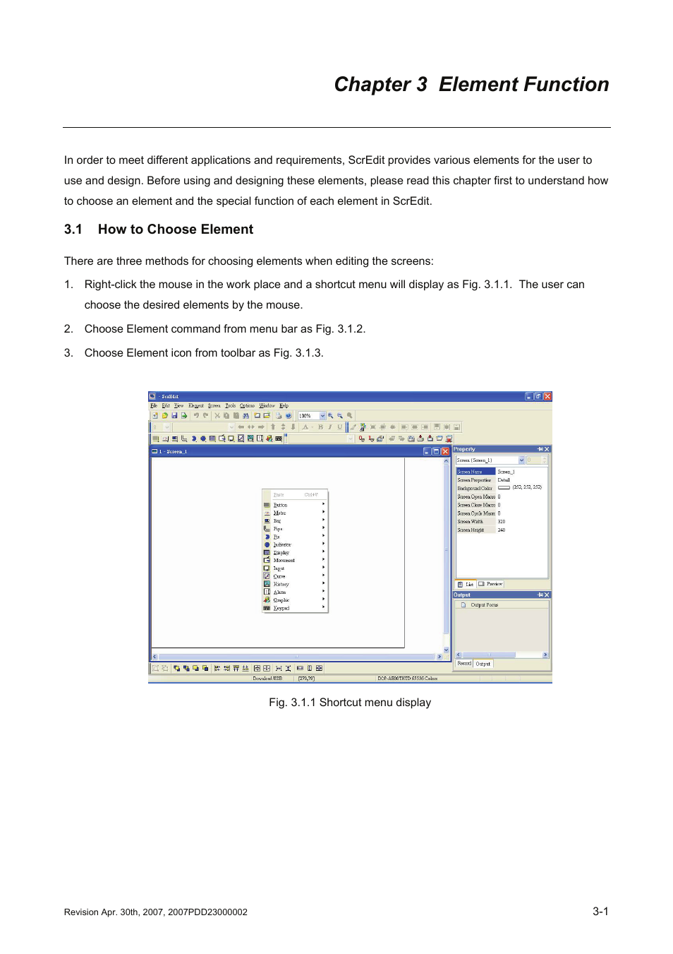 Chapter 3 element function, 1 how to choose element | Delta Electronics Human Machine Interface DOP-A Series User Manual | Page 138 / 329