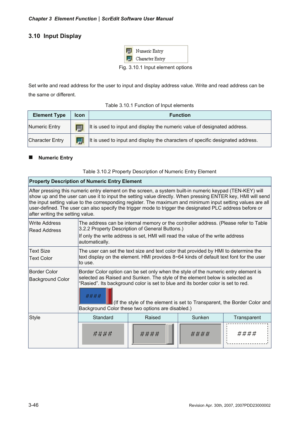 10 input display | Delta Electronics Human Machine Interface DOP-A Series User Manual | Page 183 / 329