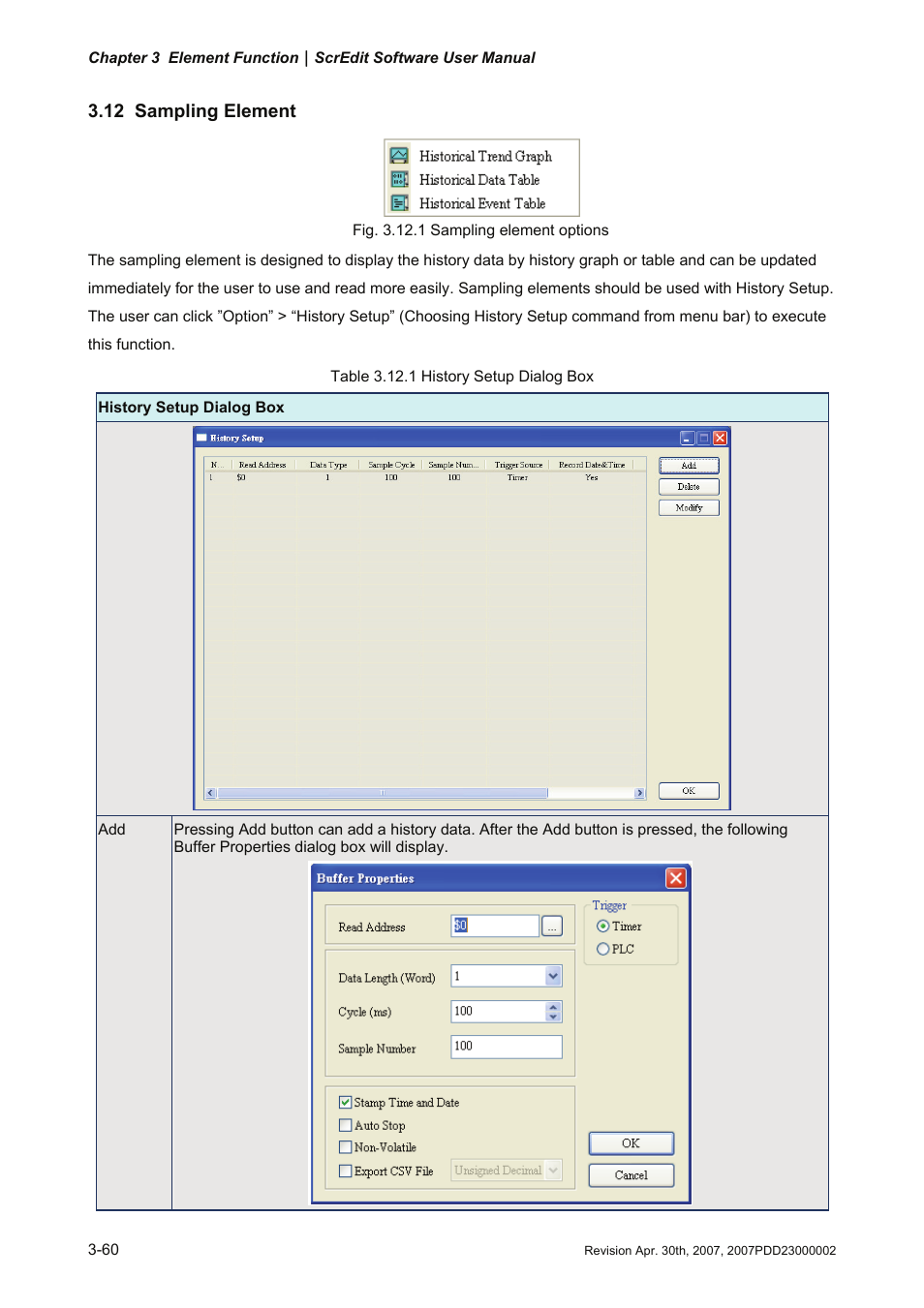 12 sampling element | Delta Electronics Human Machine Interface DOP-A Series User Manual | Page 197 / 329