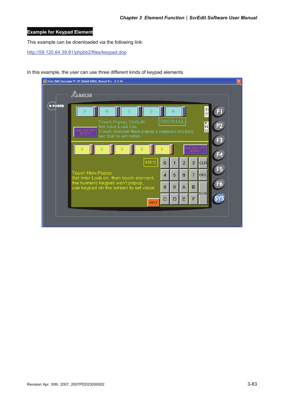 Delta Electronics Human Machine Interface DOP-A Series User Manual | Page 220 / 329