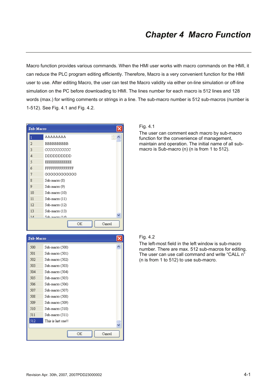 Chapter 4 macro function | Delta Electronics Human Machine Interface DOP-A Series User Manual | Page 222 / 329