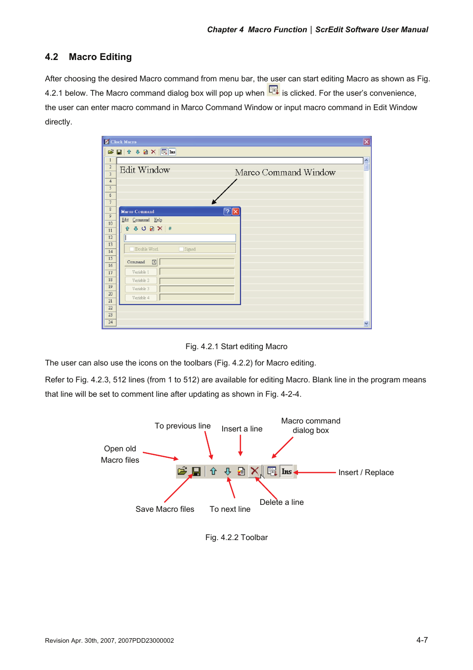 2 macro editing | Delta Electronics Human Machine Interface DOP-A Series User Manual | Page 228 / 329