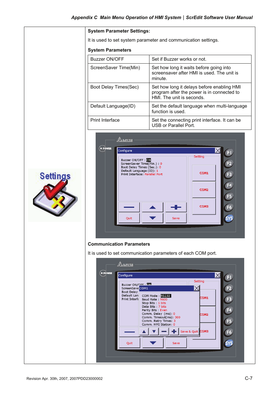 Delta Electronics Human Machine Interface DOP-A Series User Manual | Page 326 / 329