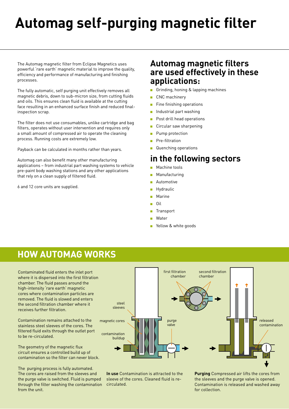 Automag self-purging magnetic filter, How automag works | Magnetic Products ECLIPSE Automag MPI flier User Manual | Page 3 / 6