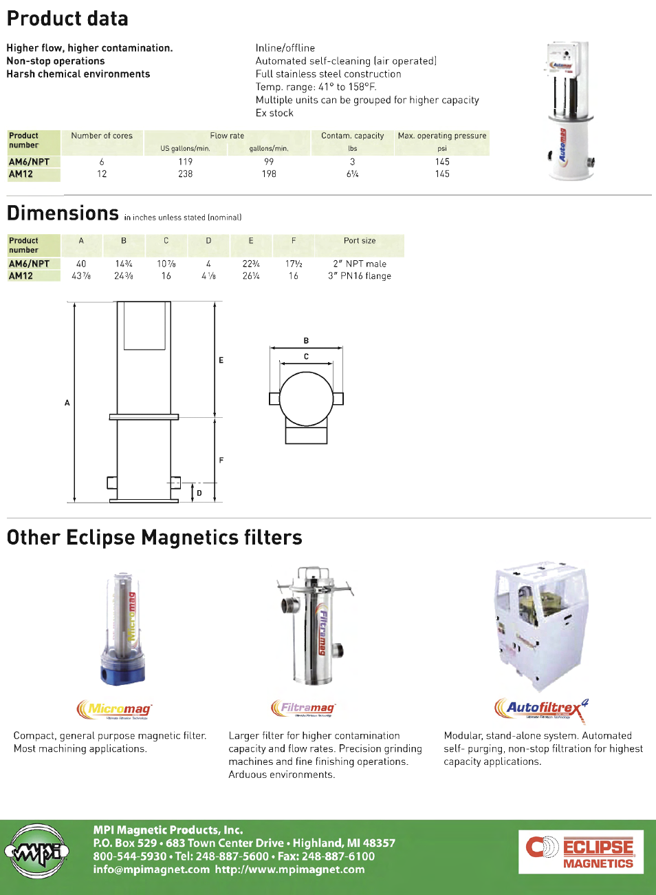 Magnetic Products ECLIPSE Automag MPI flier User Manual | Page 6 / 6