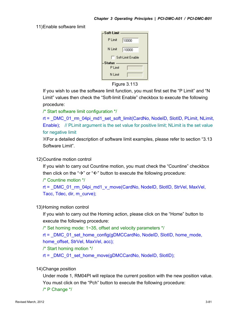 Delta Electronics High-Speed PCI 12-Axis Motion Control Card PCI-DMC-A01 User Manual | Page 103 / 528