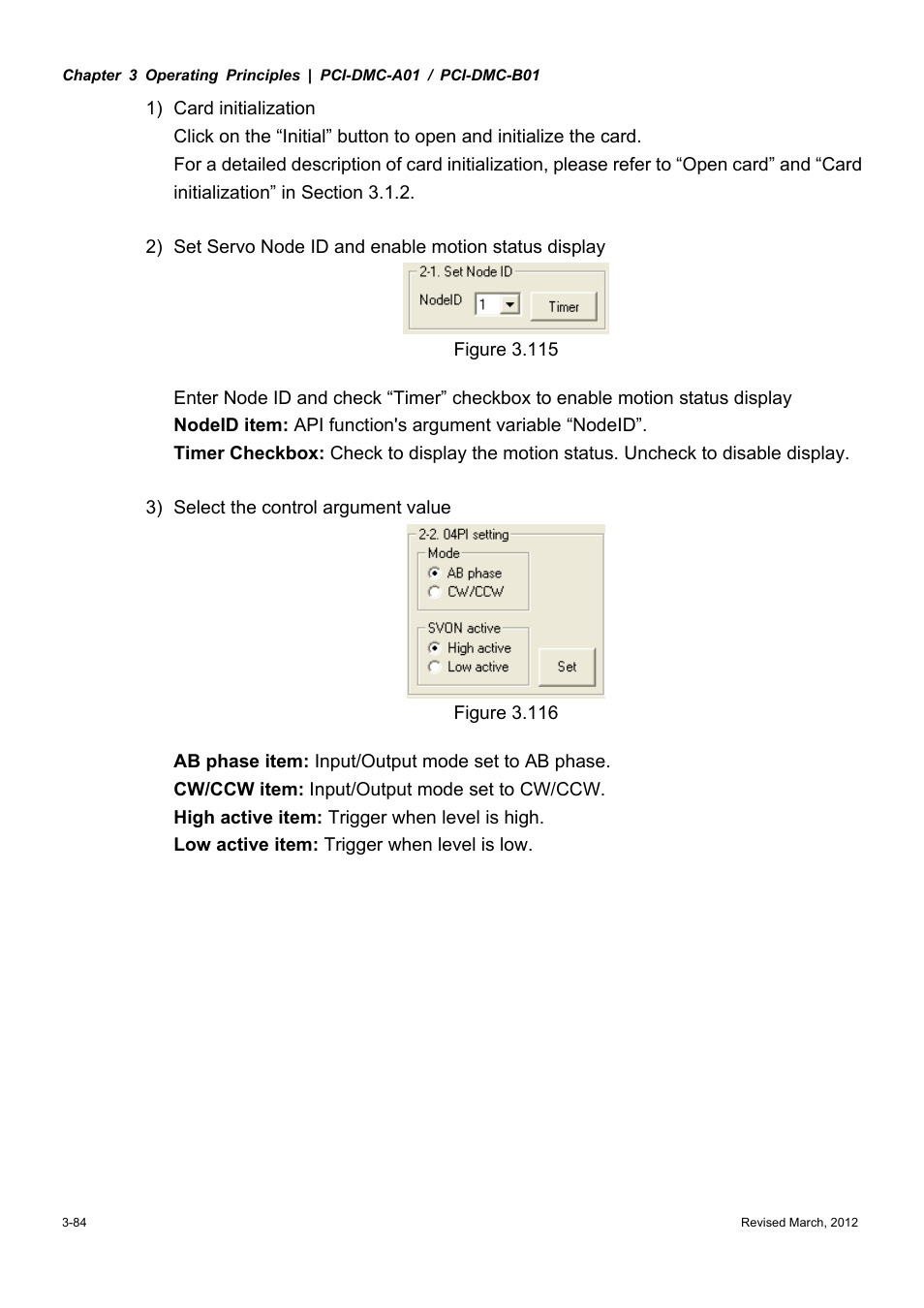 Delta Electronics High-Speed PCI 12-Axis Motion Control Card PCI-DMC-A01 User Manual | Page 106 / 528