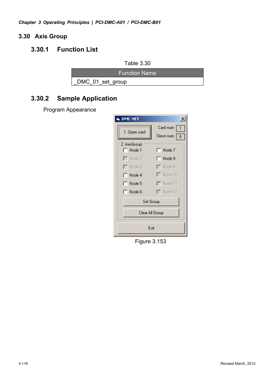 1 function list, 2 sample application | Delta Electronics High-Speed PCI 12-Axis Motion Control Card PCI-DMC-A01 User Manual | Page 138 / 528