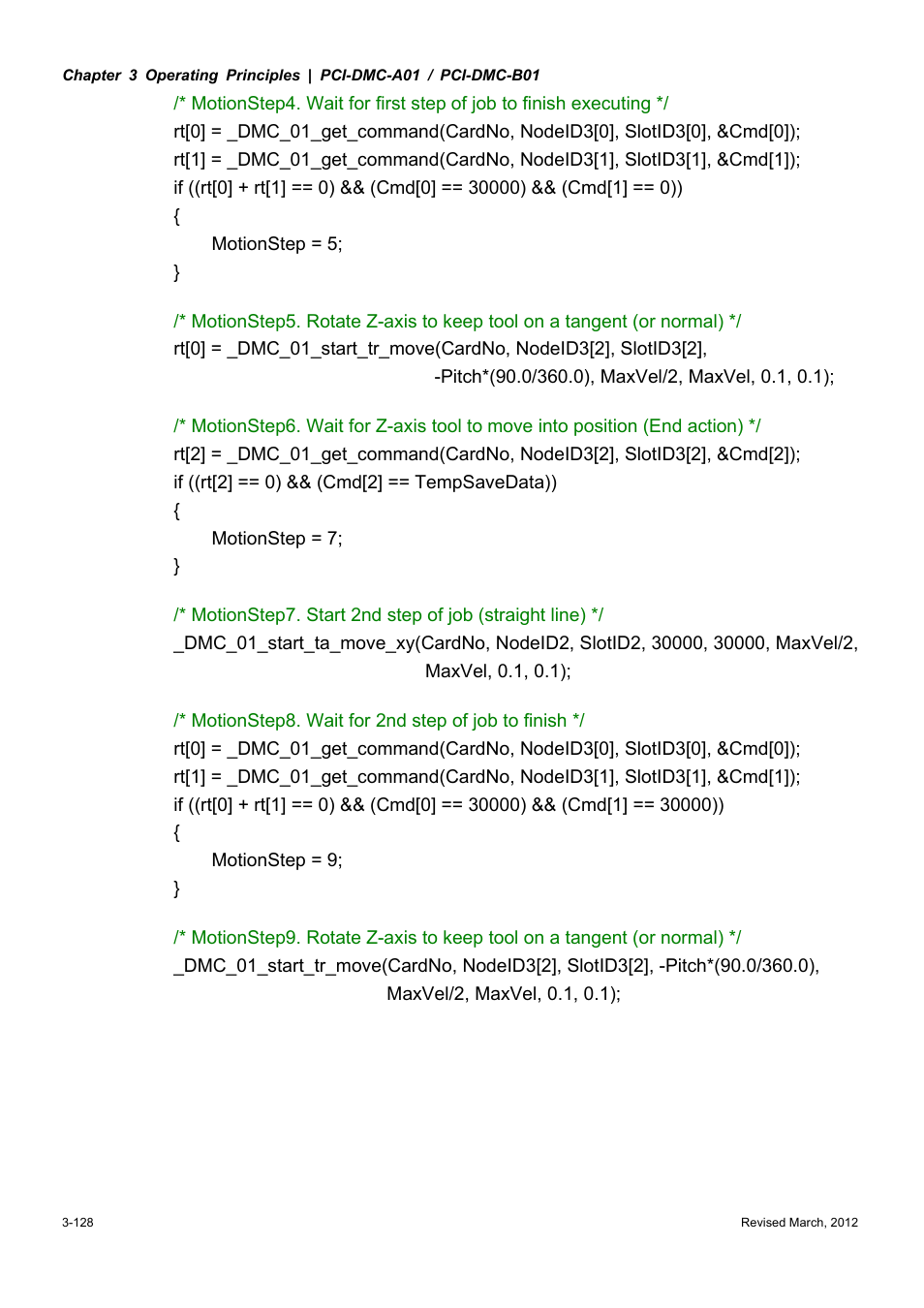 Delta Electronics High-Speed PCI 12-Axis Motion Control Card PCI-DMC-A01 User Manual | Page 150 / 528