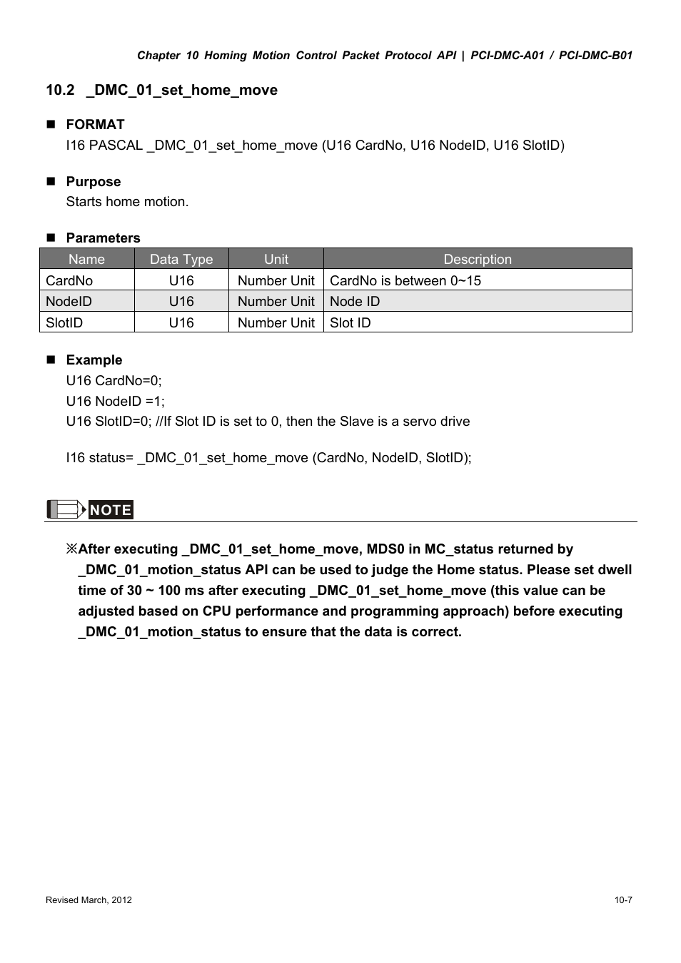 Delta Electronics High-Speed PCI 12-Axis Motion Control Card PCI-DMC-A01 User Manual | Page 213 / 528