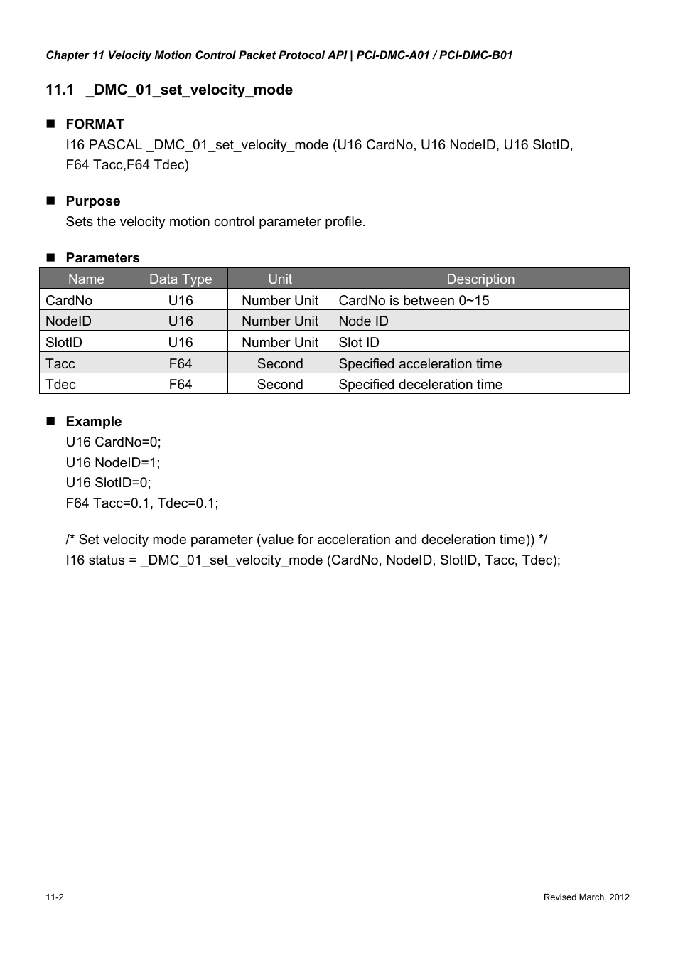 Delta Electronics High-Speed PCI 12-Axis Motion Control Card PCI-DMC-A01 User Manual | Page 216 / 528