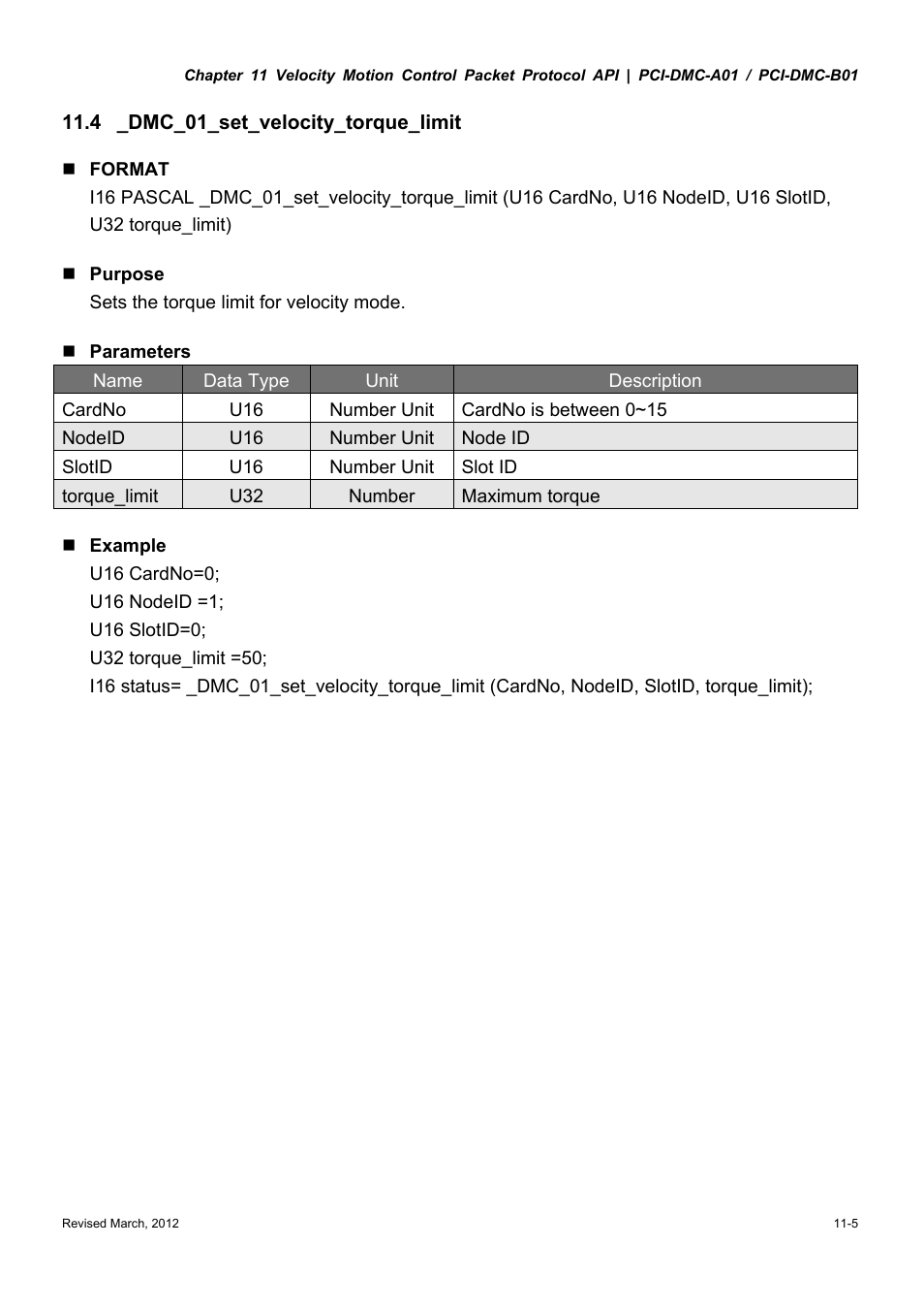 Delta Electronics High-Speed PCI 12-Axis Motion Control Card PCI-DMC-A01 User Manual | Page 219 / 528