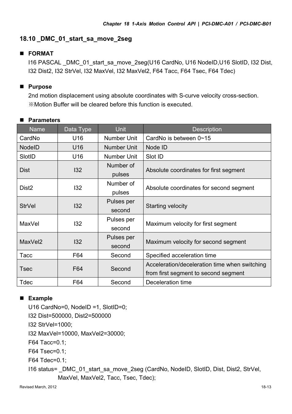 Delta Electronics High-Speed PCI 12-Axis Motion Control Card PCI-DMC-A01 User Manual | Page 267 / 528