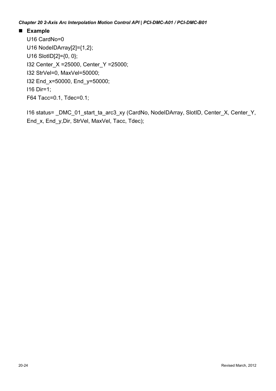 Delta Electronics High-Speed PCI 12-Axis Motion Control Card PCI-DMC-A01 User Manual | Page 312 / 528