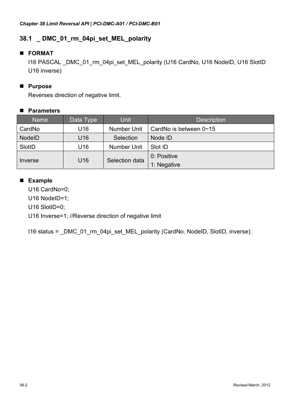 Delta Electronics High-Speed PCI 12-Axis Motion Control Card PCI-DMC-A01 User Manual | Page 482 / 528