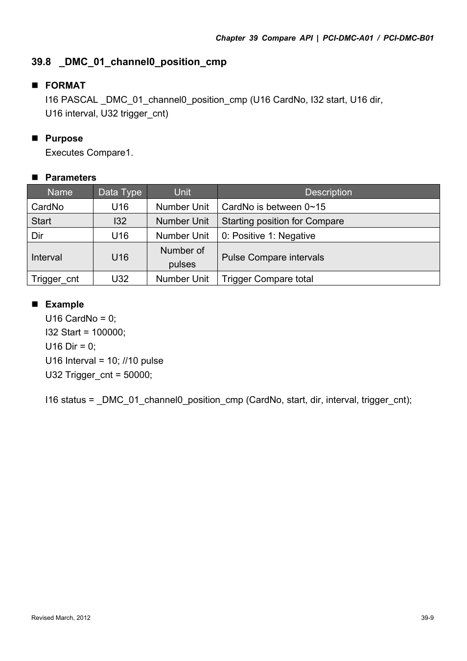 Delta Electronics High-Speed PCI 12-Axis Motion Control Card PCI-DMC-A01 User Manual | Page 495 / 528