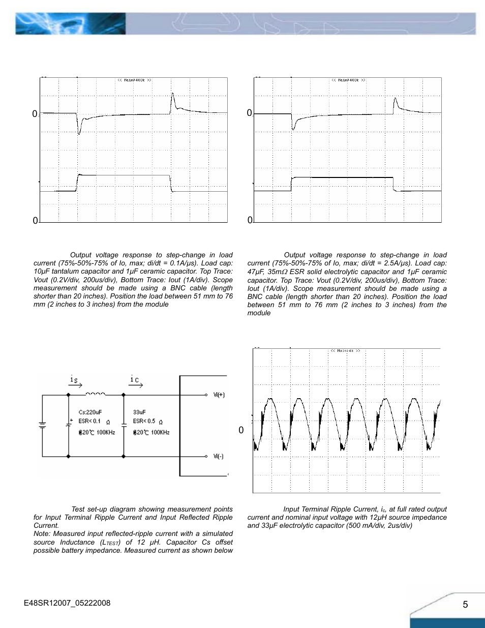 Electrical characteristics curves | Delta Electronics E48SR12007 User Manual | Page 5 / 15