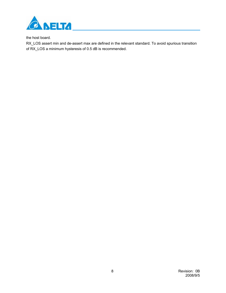 Lcp-10g3a4edr | Delta Electronics 10GBASE-SR SFP+ Optical Transceiver LCP-10G3A4EDR User Manual | Page 8 / 16