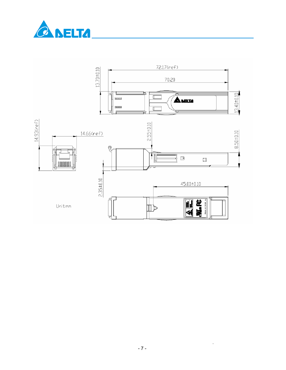 Delta Electronics LCP-1250RJ3SR-L User Manual | Page 7 / 9