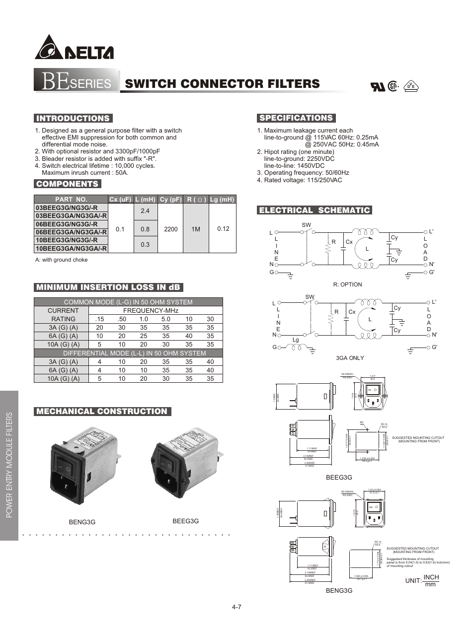 Delta Electronics BE Series User Manual | 1 page