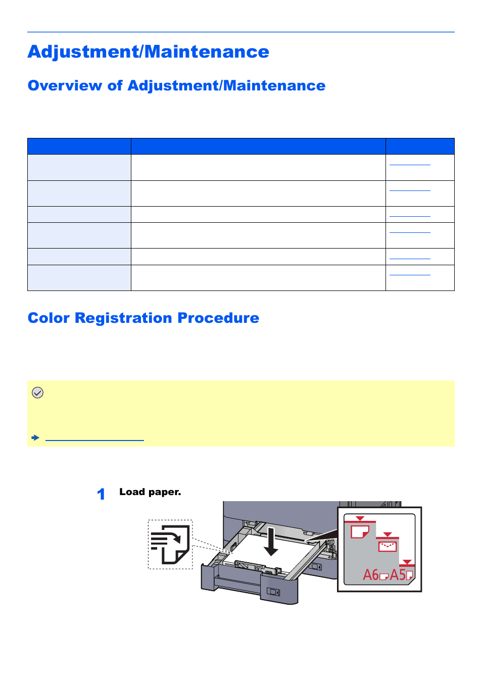 Adjustment/maintenance, Overview of adjustment/maintenance, Color registration procedure | Adjustment/maintenance -50 | Kyocera TASKalfa 2552ci User Manual | Page 561 / 682