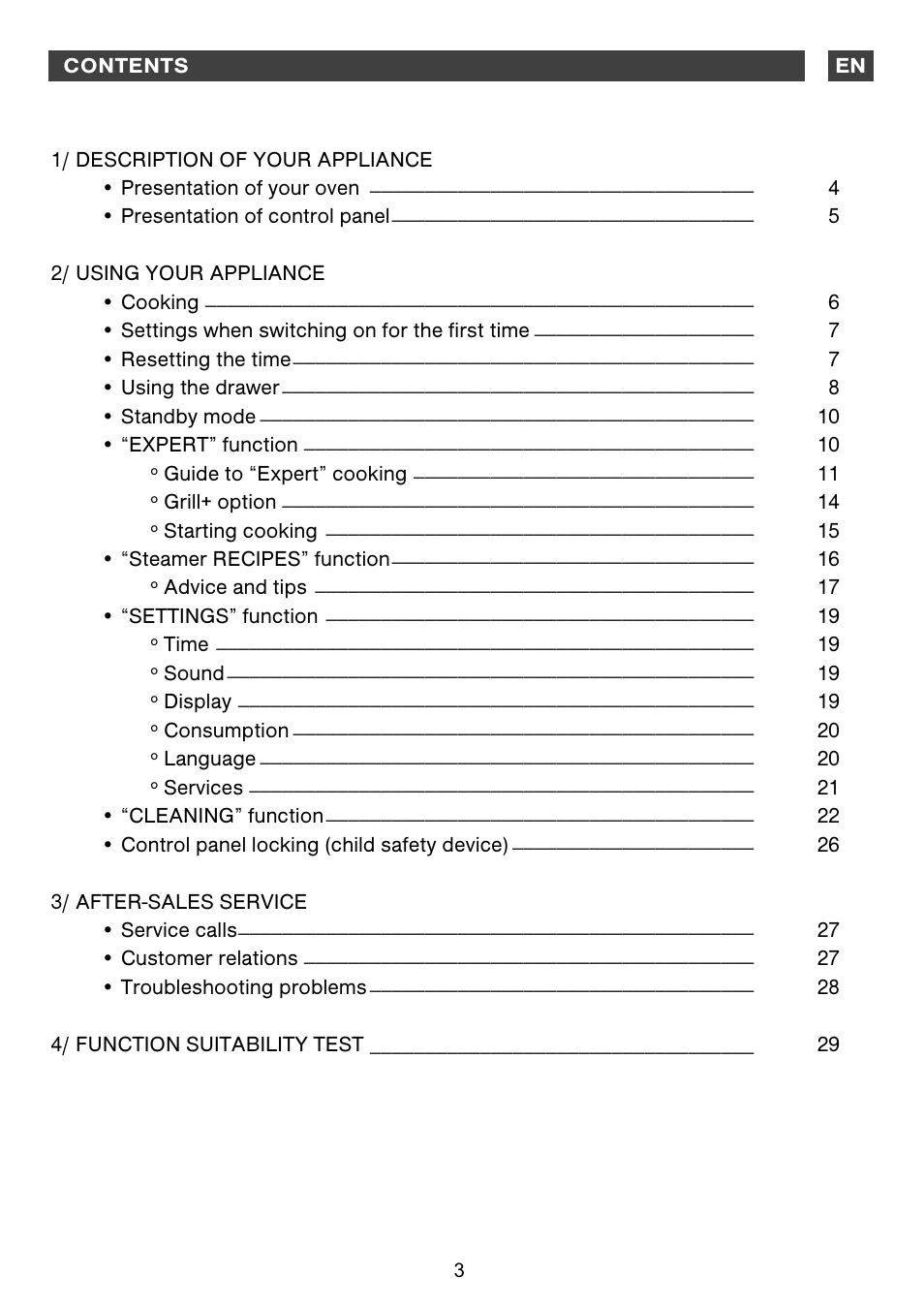 DE DIETRICH DOS1160 User Manual | Page 3 / 29