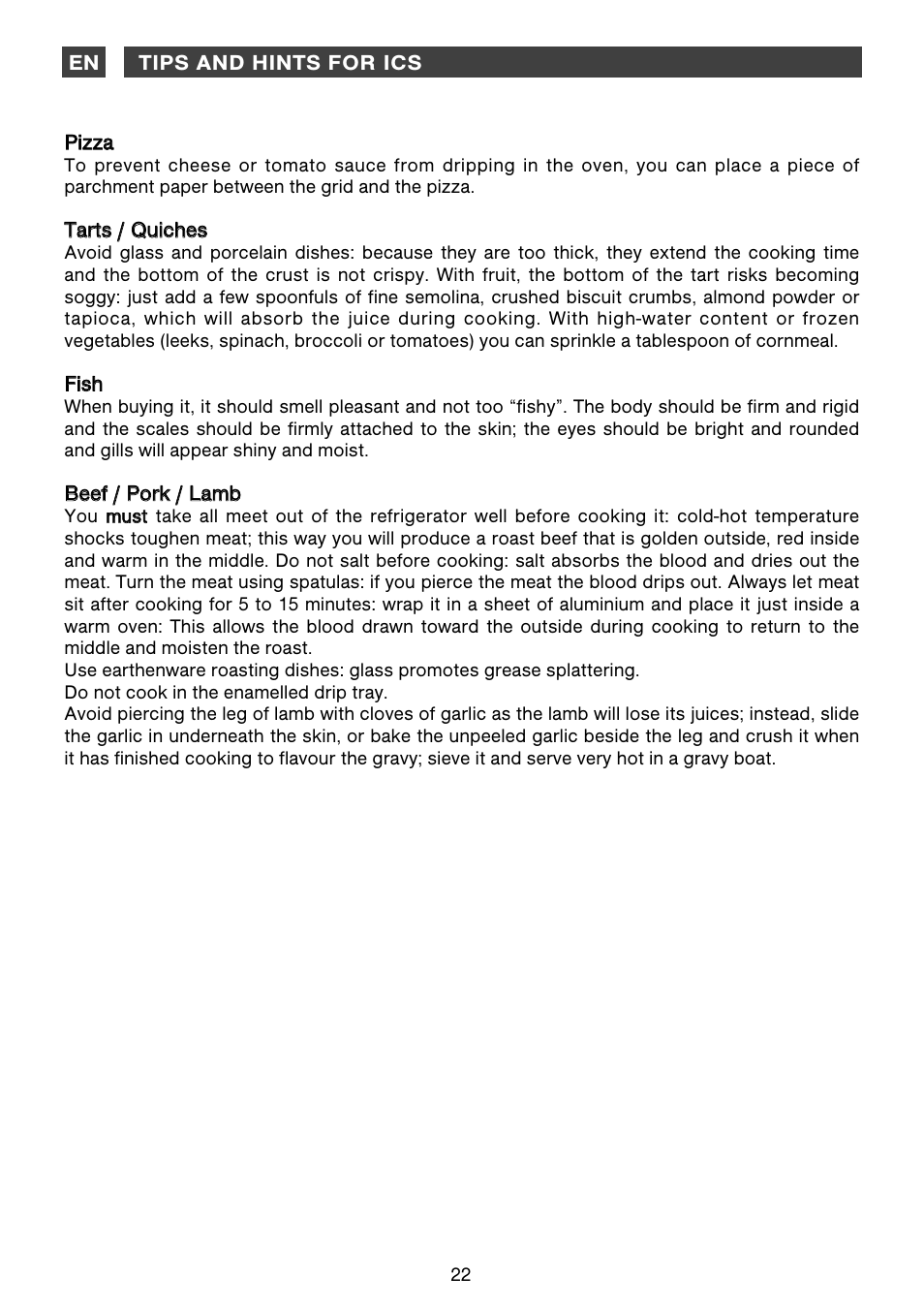 DE DIETRICH DOP1160 User Manual | Page 22 / 33