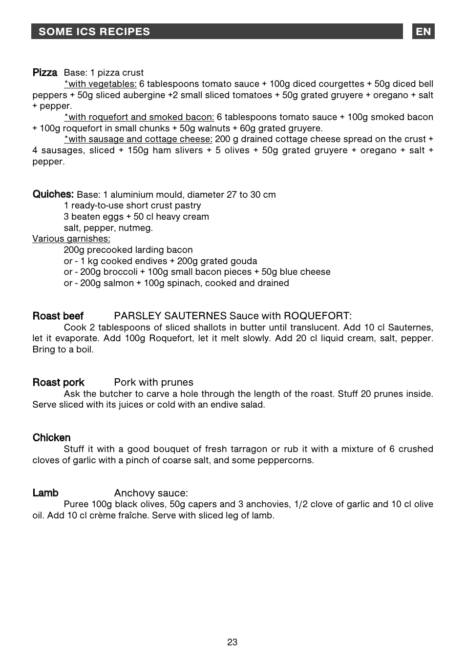 DE DIETRICH DOP1160 User Manual | Page 23 / 33