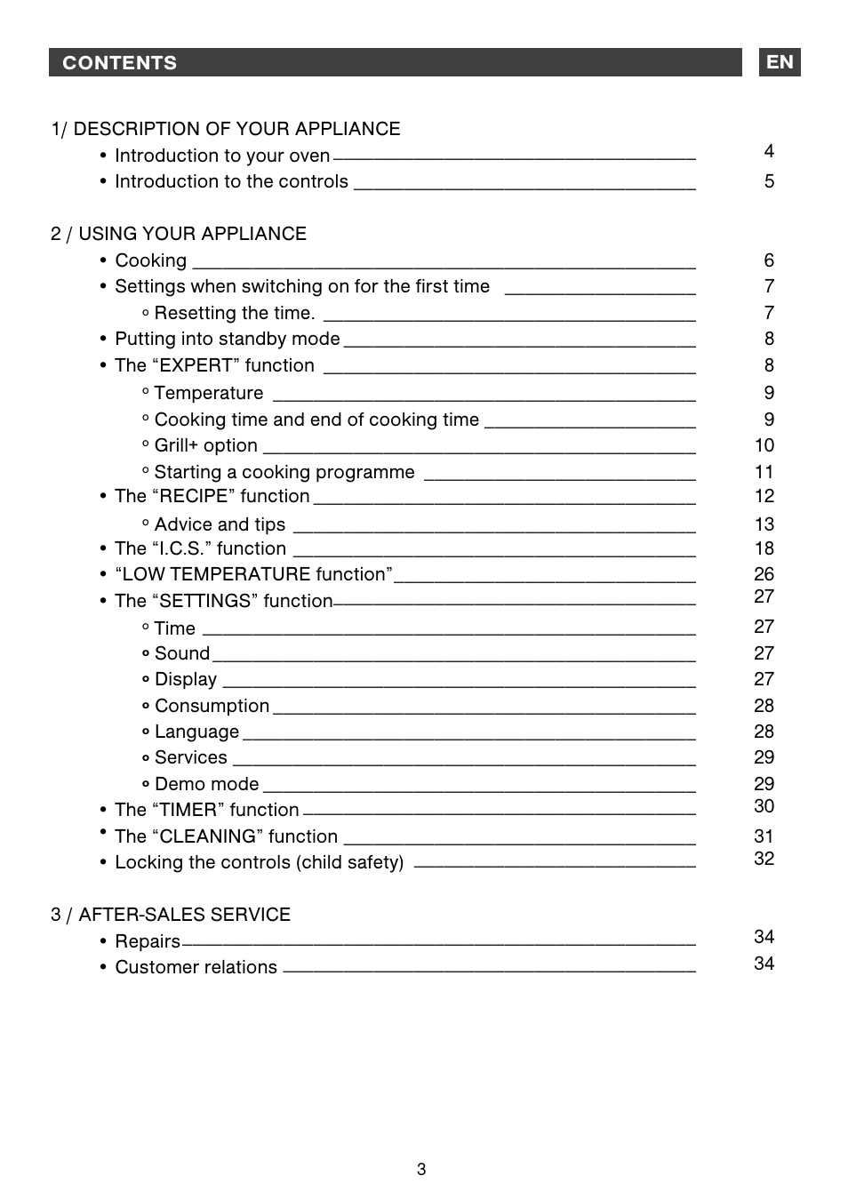 DE DIETRICH DOP1160 User Manual | Page 3 / 33