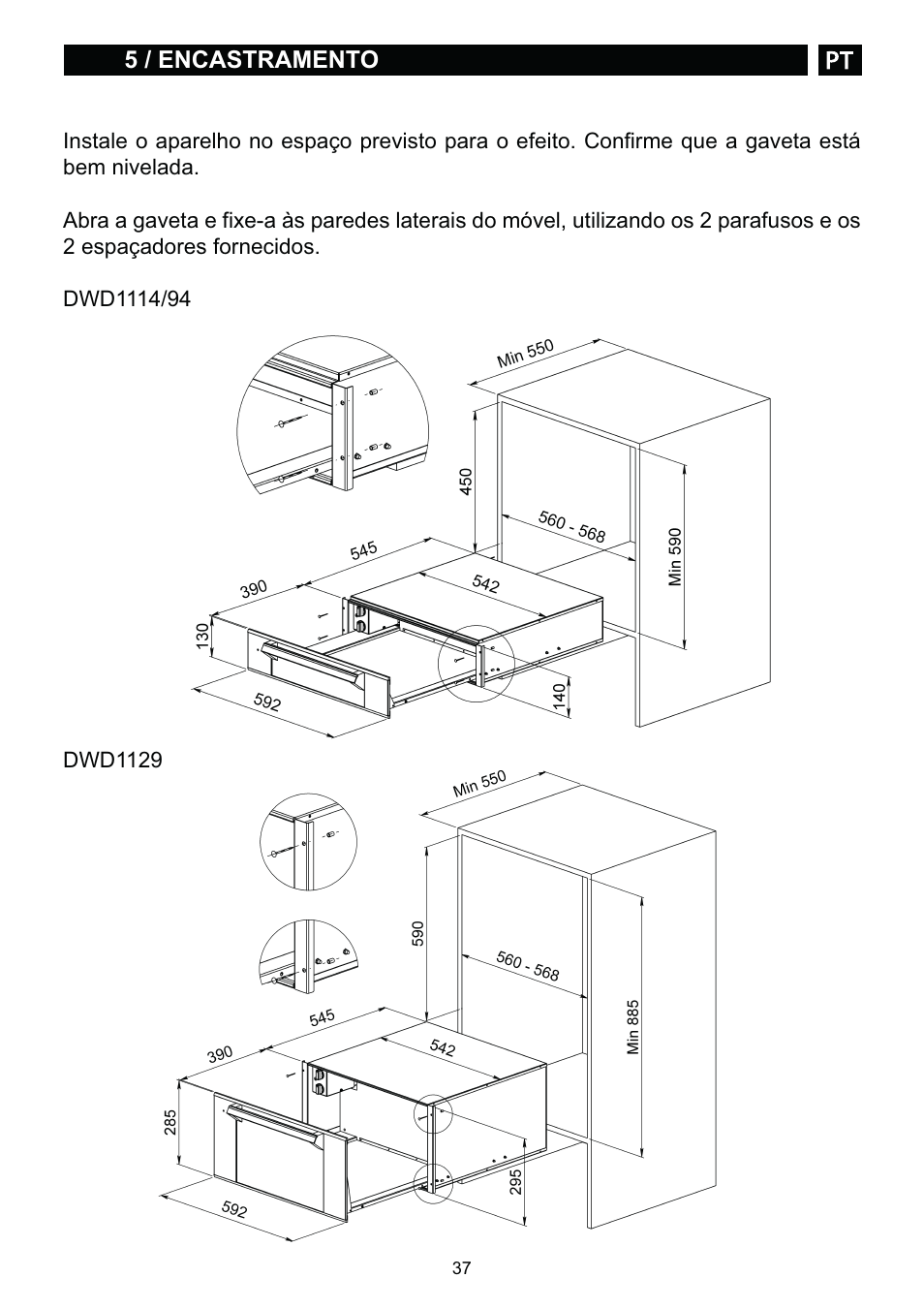 DE DIETRICH DWD1129 User Manual | Page 37 / 52