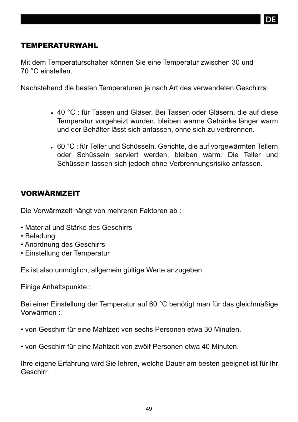 DE DIETRICH DWD1129 User Manual | Page 49 / 52