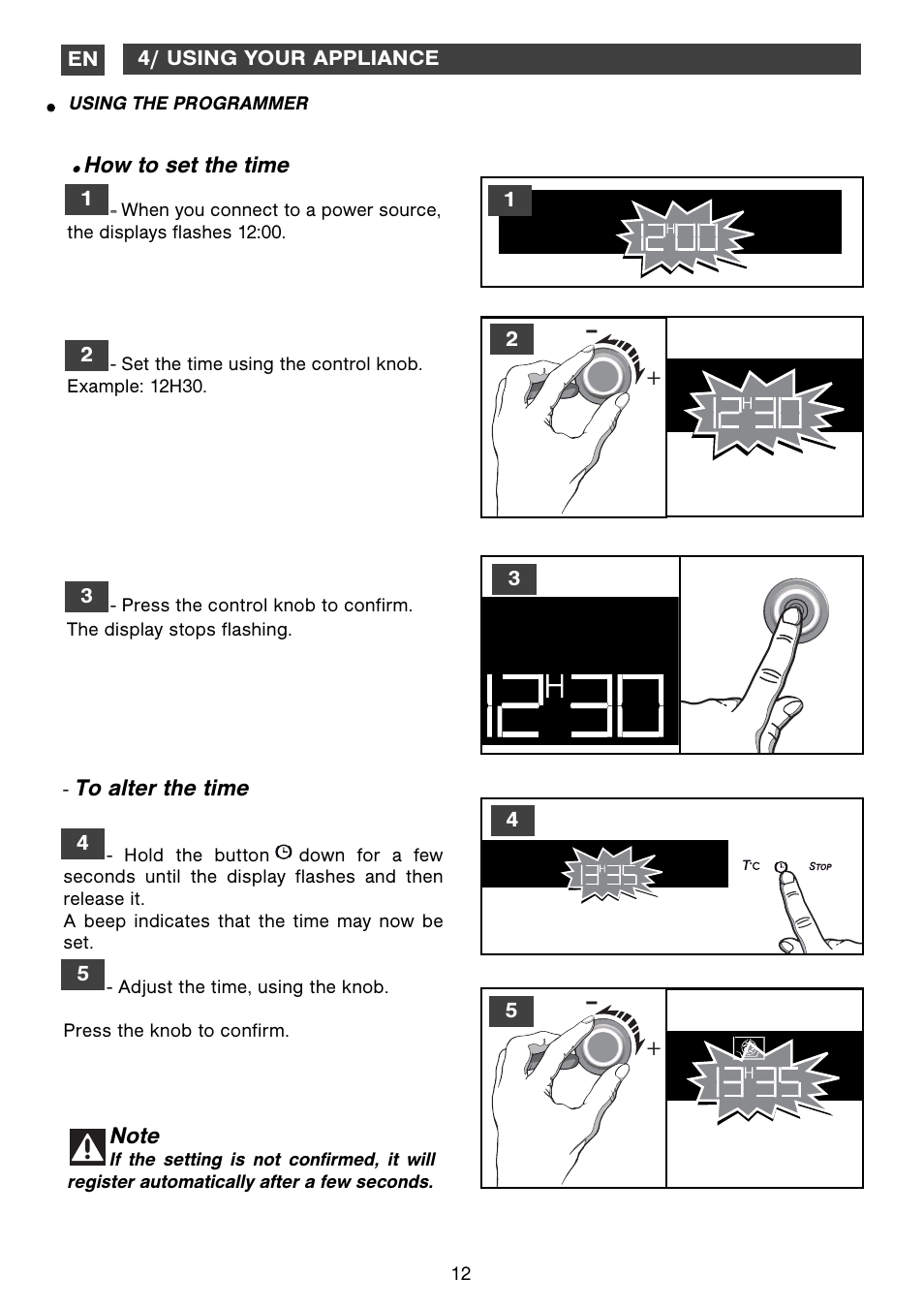 DE DIETRICH DOV1145 User Manual | Page 12 / 26