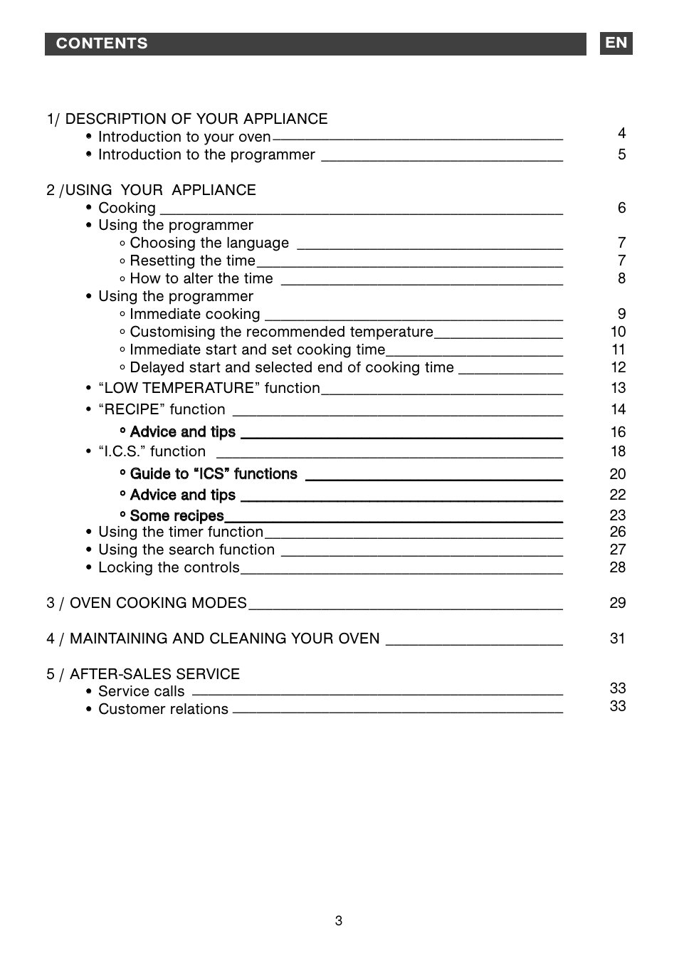 DE DIETRICH DOP1190 User Manual | Page 3 / 33