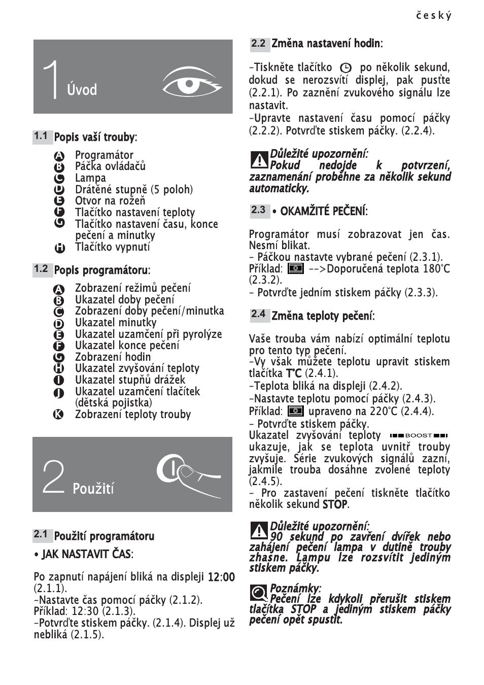 Cz5701488_00_cs.pdf, Úvod, Použití | DE DIETRICH DOP1140 User Manual | Page 15 / 80