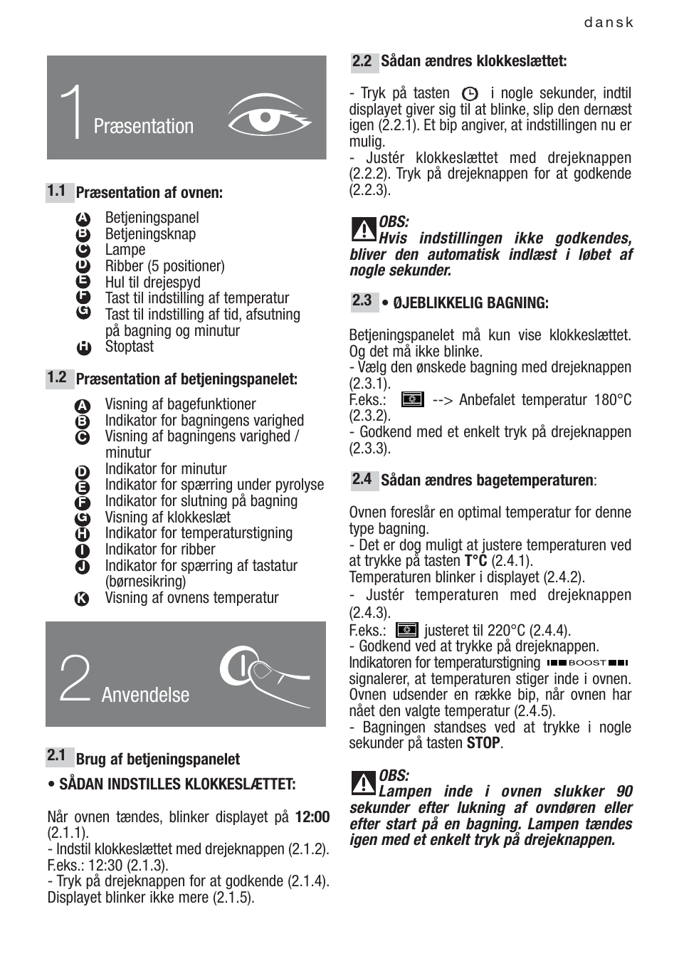 Cz5701488_00_da.pdf, Præsentation, Anvendelse | DE DIETRICH DOP1140 User Manual | Page 21 / 80