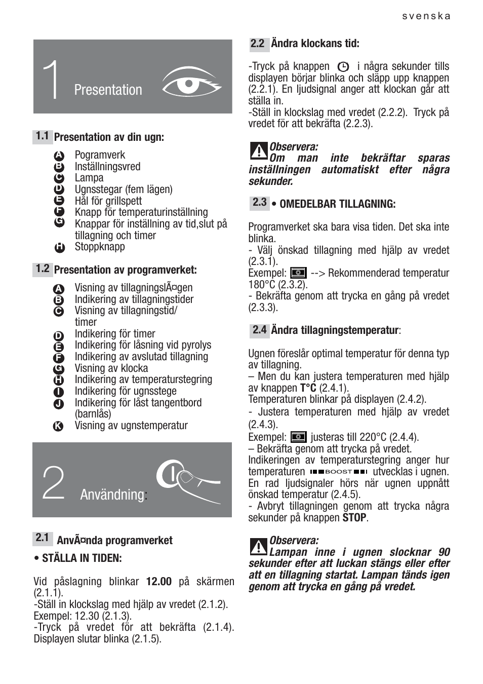 Cz5701488_00_sv.pdf, Presentation, Användning | DE DIETRICH DOP1140 User Manual | Page 75 / 80
