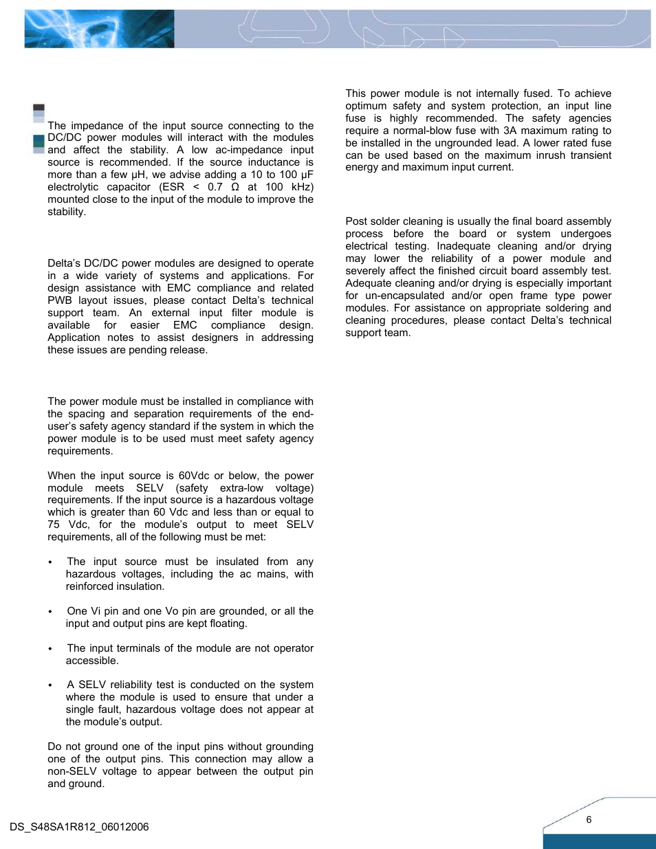 Design consideration | Delta Electronics 33W Family User Manual | Page 6 / 13