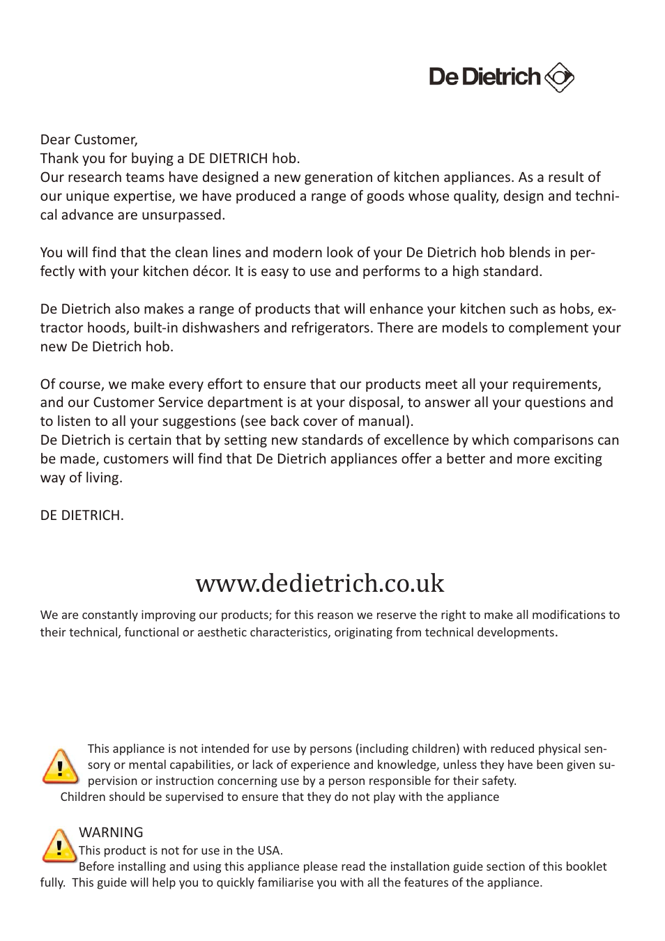 DE DIETRICH DTi1049Х User Manual | Page 2 / 15