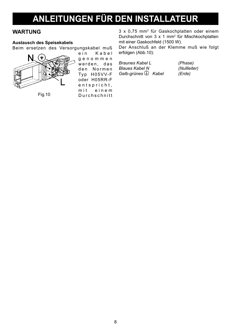 Anleitungen für den installateur, Wartung | DE DIETRICH DTG1195X User Manual | Page 53 / 56