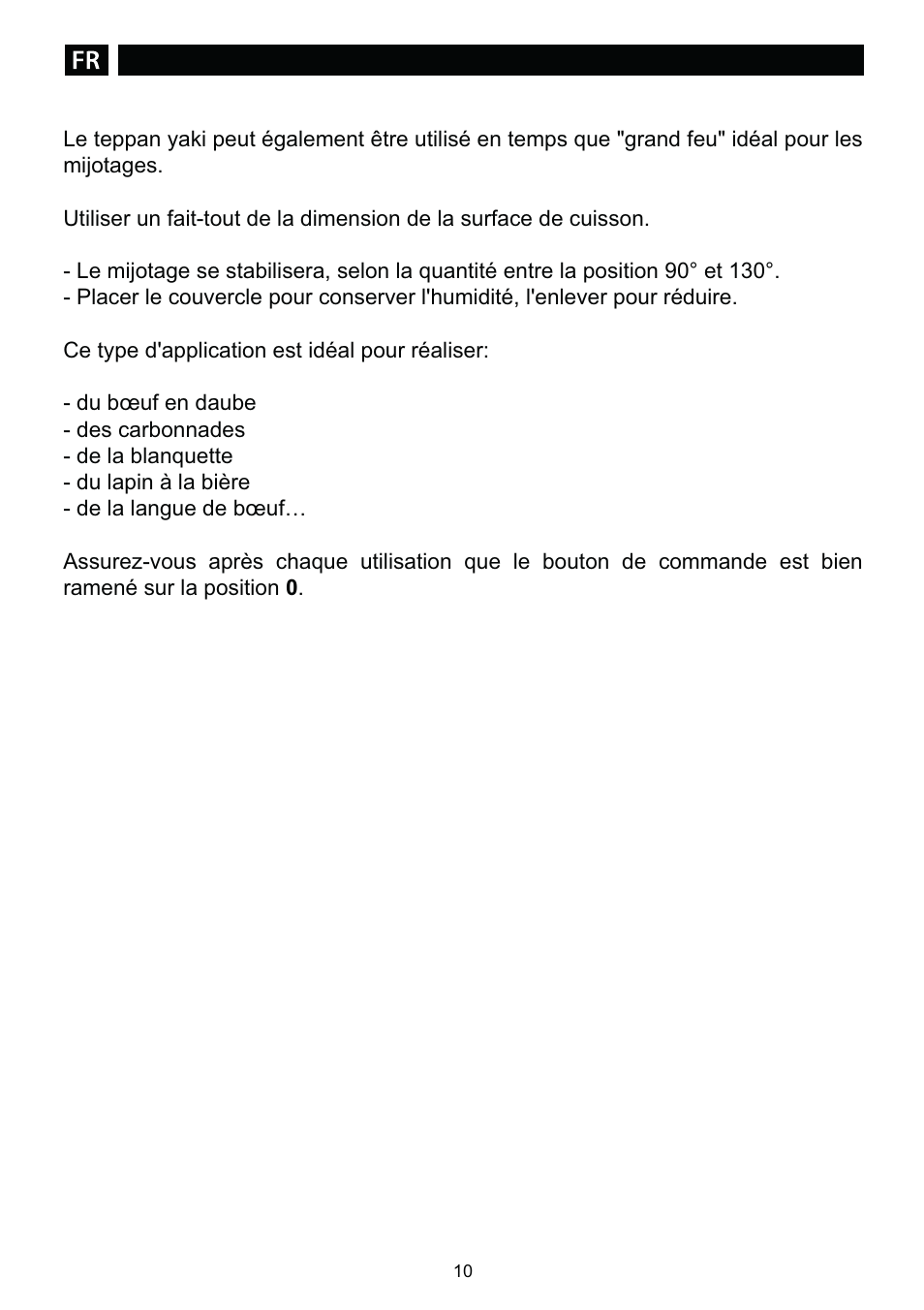 DE DIETRICH DTE1168X User Manual | Page 10 / 52