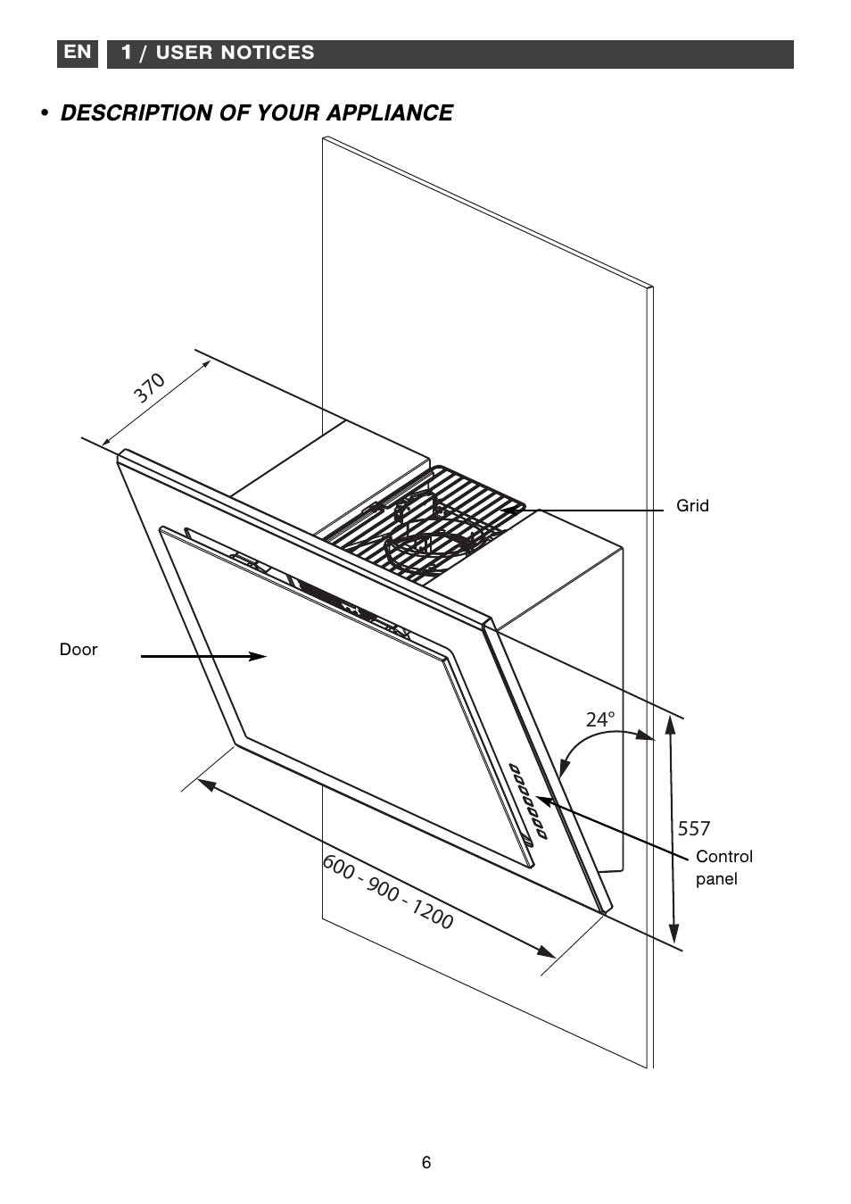 Description of your appliance | DE DIETRICH DHD1192X User Manual | Page 6 / 16