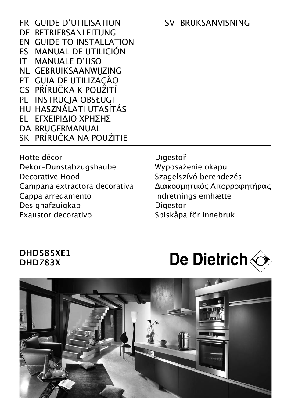 DE DIETRICH DHD585XE1 User Manual | 16 pages