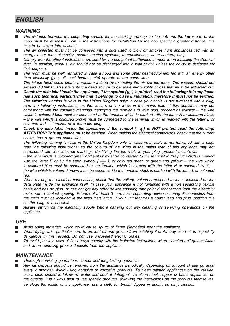 English | DE DIETRICH DHT1119X User Manual | Page 5 / 20