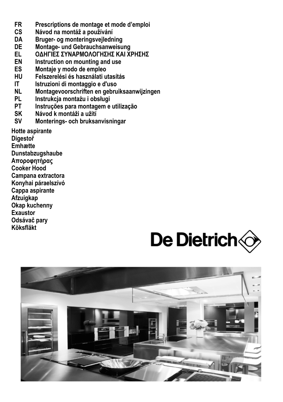 DE DIETRICH DHG1166X User Manual | 120 pages