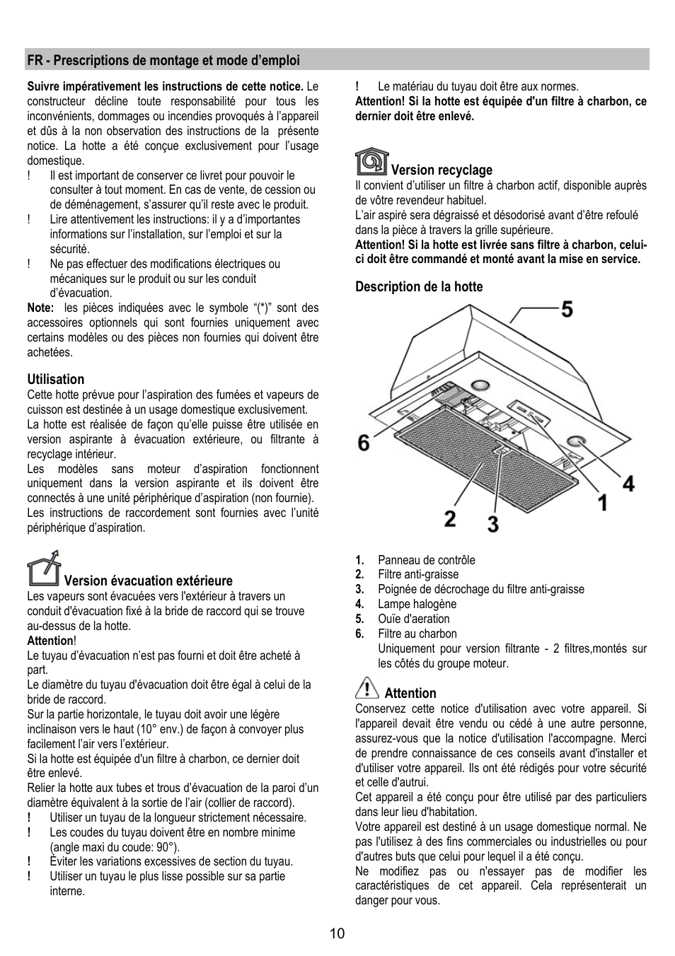 DE DIETRICH DHG1166X User Manual | Page 10 / 120