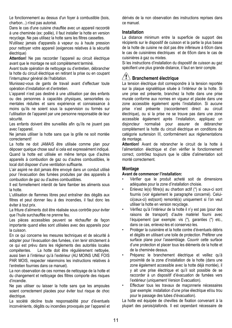 DE DIETRICH DHG1166X User Manual | Page 11 / 120