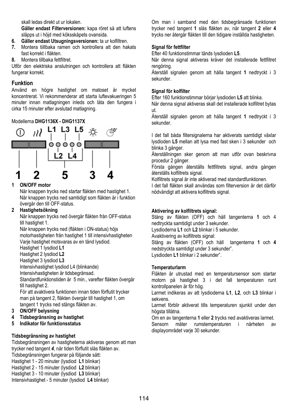 DE DIETRICH DHG1166X User Manual | Page 114 / 120